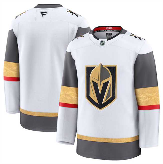 Mens Vegas Golden Knights Custom White 2024-25 Home Stitched Hockey Jersey